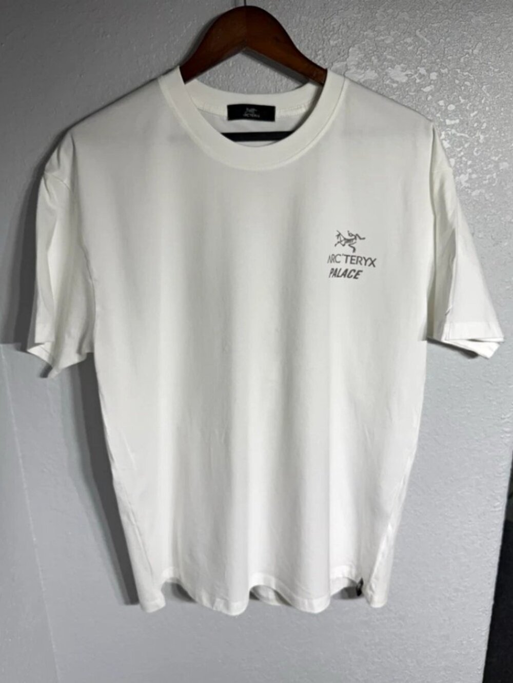 Arc'teryx Men’s White Logo Graphic Print Crew Neck Cotton Knit Tee L